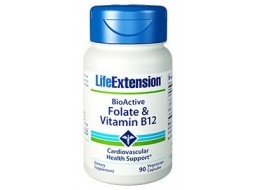 Life extension bioactive folate & vitamin b12 | 90 vegetarian capsules