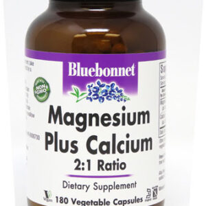 Bluebonnet Nutrition Magnesium Plus Calcium 2:1 Ratio -- 180 Vcaps®