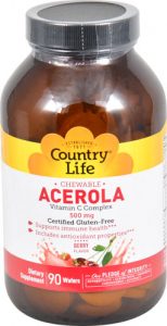 Comprar country life chewable acerola vitamin c complex -- 500 mg - 90 wafers preço no brasil vitamina c suplemento importado loja 7 online promoção - 17 de agosto de 2022