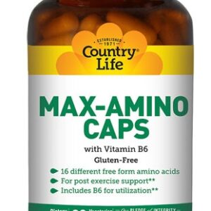 Country Life Max-Amino Caps with B6 -- 90 Vegetarian Capsules