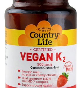 Comprar country life vegan k2 strawberry -- 500 mcg - 60 smooth melts preço no brasil vitamina k suplemento importado loja 95 online promoção - 25 de março de 2023