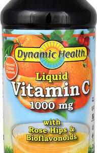 Dynamic Health Liquid Vitamin C with Rose Hips & Bioflavonoids Natural Citrus -- 1000 mg - 16 fl oz
