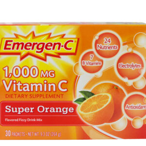 Emergen-C Vitamin C Fizzy Drink Mix Super Orange -- 1000 mg - 30 Packets