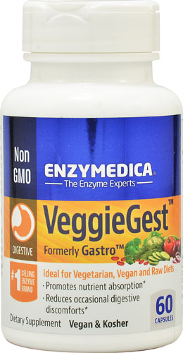 Enzymedica VeggieGest™ Formerly Gastro™ -- 60 Capsules