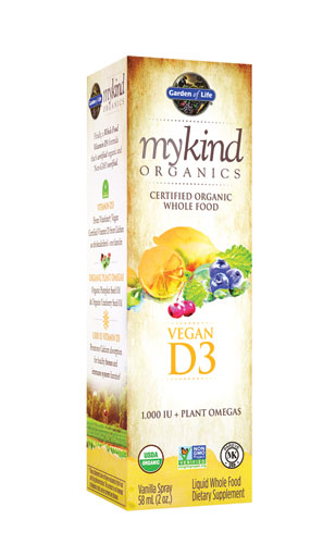 Garden of Life mykind Organics Vegan D3 Organic Spray Vanilla -- 1000 IU - 2 fl oz