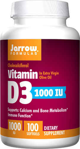 Jarrow Formulas Vitamin D3 -- 1000 IU - 100 Softgels