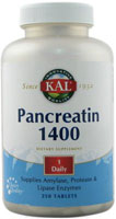 Kal Pancreatin 1400 -- 250 Tablets