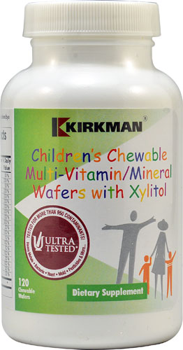Kirkman Children's Chewable Multi-Vitamin and Mineral with Xylitol -- 120 Chewable Wafers