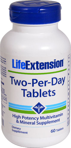 Life Extension Two-Per-Day Tablets -- 60 Tablets