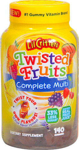 L'il Critters Complete Multi Twisted Fruits -- 140 Gummies
