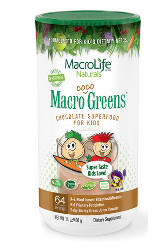 Macro Life Naturals Jr. Macro Coco-Greens for Kids Chocolate -- 14.2 oz