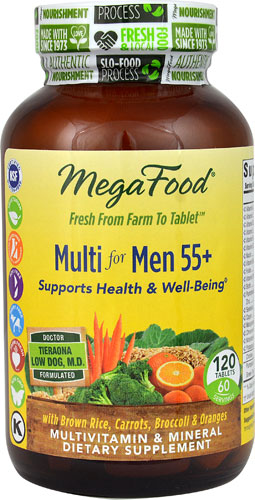 MegaFood Multi for Men 55+ -- 120 Tablets