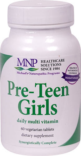 Michael's Naturopathic Programs Pre-Teen Girl's Daily Multivitamin -- 60 Vegetarian Tablets