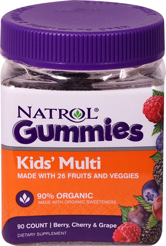 Natrol Gummies Kid's Multi Berry Cherry & Grape -- 90 Gummies