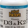 Comprar natural factors vitamin d3 & k2 -- 60 softgels preço no brasil vitamina d suplemento importado loja 3 online promoção - 2 de outubro de 2022