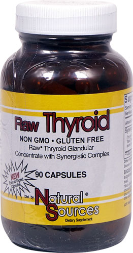Natural Sources Raw Thyroid -- 90 Capsules