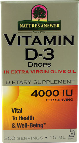 Nature's Answer Vitamin D-3 Drops -- 4000 IU - 15 mL