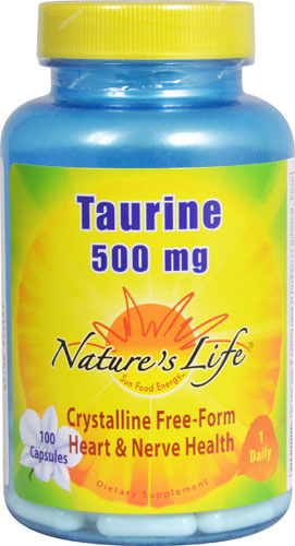 Nature's Life Taurine -- 500 mg - 100 Capsules