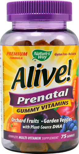 Nature's Way Alive! Prenatal Gummy Vitamins Strawberry & Lemon -- 75 Gummies