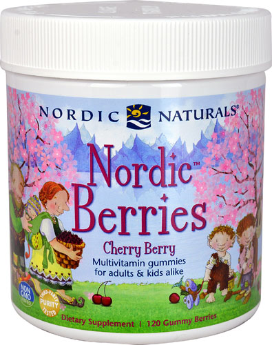 Nordic Naturals Nordic Berries™ Multivitamin Gummies for Adults & Kids Cherry Berry -- 120 Gummy