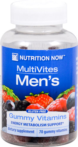 Nutrition Now Men's Gummy Vitamins Bold Fruit -- 70 Gummies