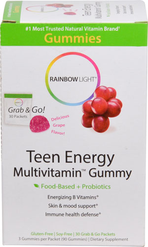 Rainbow Light Teen Energy Multivitamin™ Gummy Grape -- 30 Packets