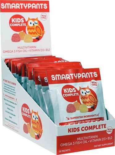 SmartyPants Kids Complete On The Go Gummy Vtiamin Travel Packs -- 15 Packs