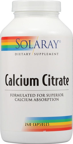 Solaray Calcium Citrate -- 1000 mg - 240 VegCaps
