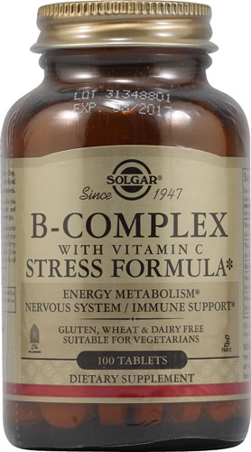 Comprar Solgar B-Complex With Vitamin C Stress Formula -- 100 Tablets ...