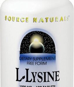 Source Naturals Free Form L-Lysine -- 500 mg - 100 Capsules