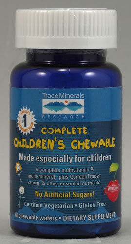 Trace Minerals Research Complete Children's Chewable Wild Cherry -- 60 Chewable Wafers