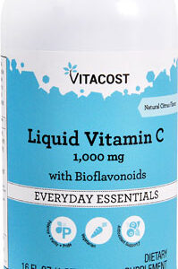Vitacost Liquid Vitamin C with Bioflavonoids Natural Citrus -- 1000 mg - 16 fl oz (1 PT) 473 ML