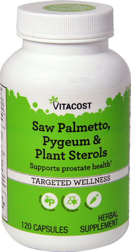 Vitacost Saw Palmetto, Pygeum & Plant Sterols -- 120 Capsules