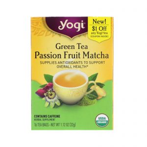Comprar yogi tea, green tea, passion fruit matcha, 16 tea bags, 1. 12 oz (32 g) preço no brasil chá verde extrato cápsulas suplemento importado loja 75 online promoção - 10 de agosto de 2022