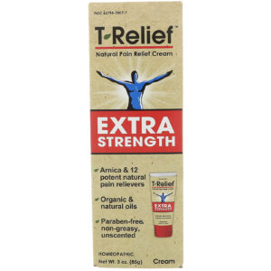 MediNatura, T-Relief, Creme Natural com Potência Extra para Aliviar Dores, 85 g (3 oz)