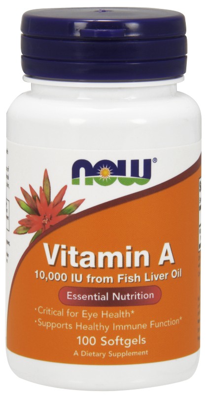 NOW Foods Vitamin A 10,000 IU - 100 Softgels