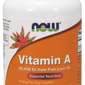 NOW Foods Vitamin A Fish Liver Oil - 250 Softgels