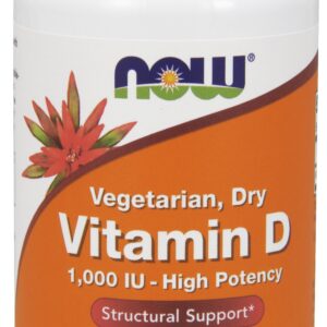 NOW Foods Vitamin D 1,000 IU Dry - 120 Veg Capsules