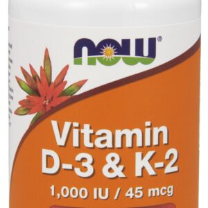 NOW Foods Vitamin D-3 & K-2 - 120 Veg Capsules