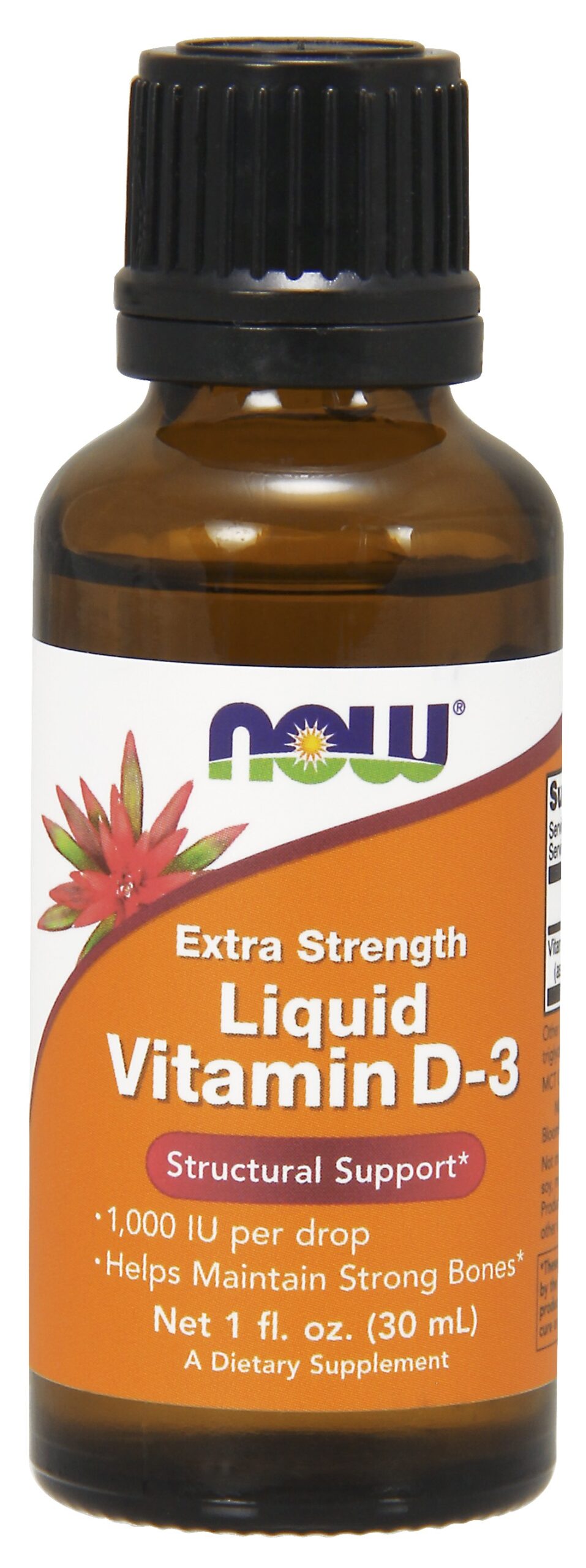 NOW Foods Vitamin D-3 Liquid Extra Strength - 1 oz.