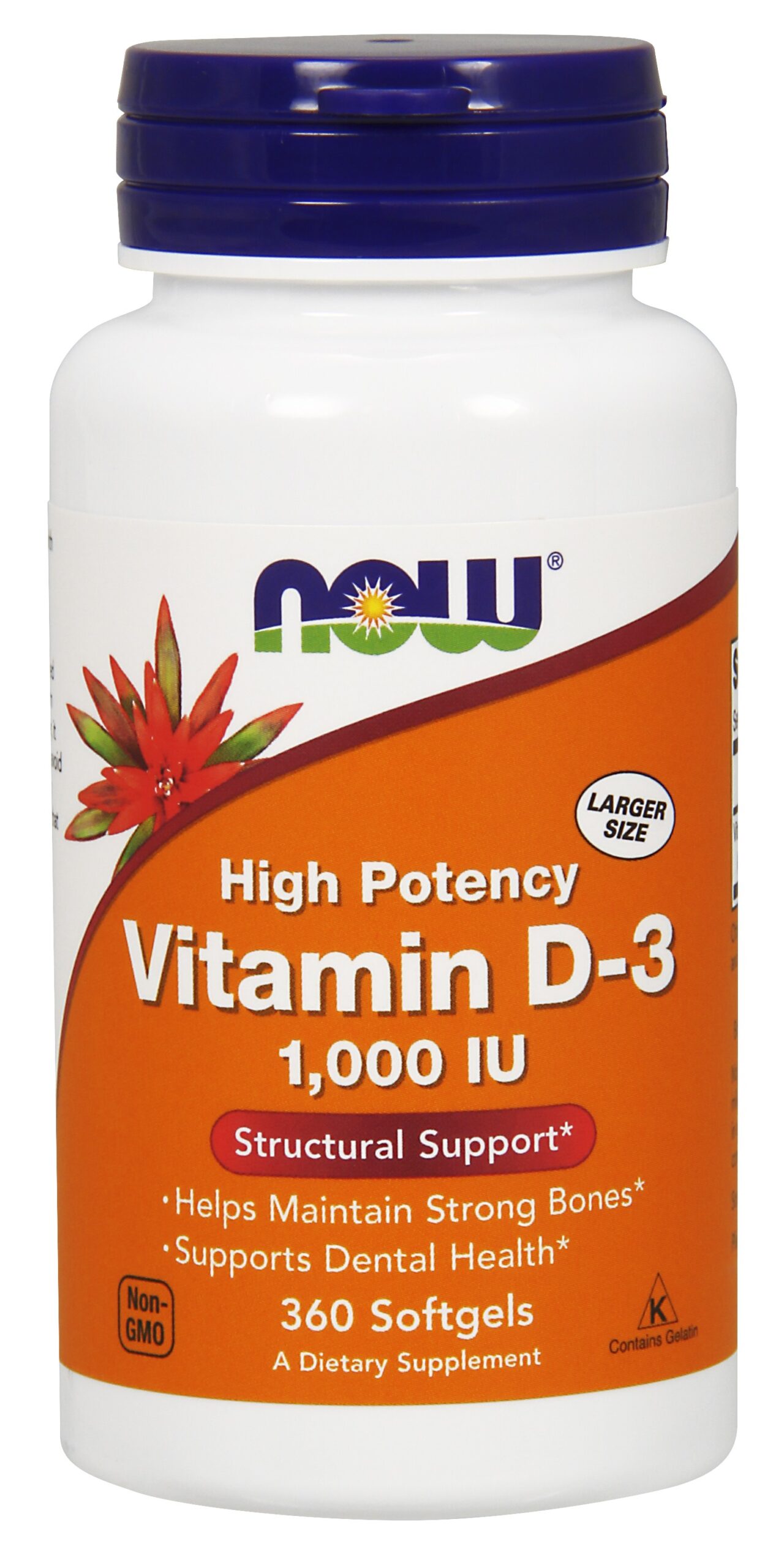 NOW Foods Vitamin D-3 1,000 IU - 360 Softgels