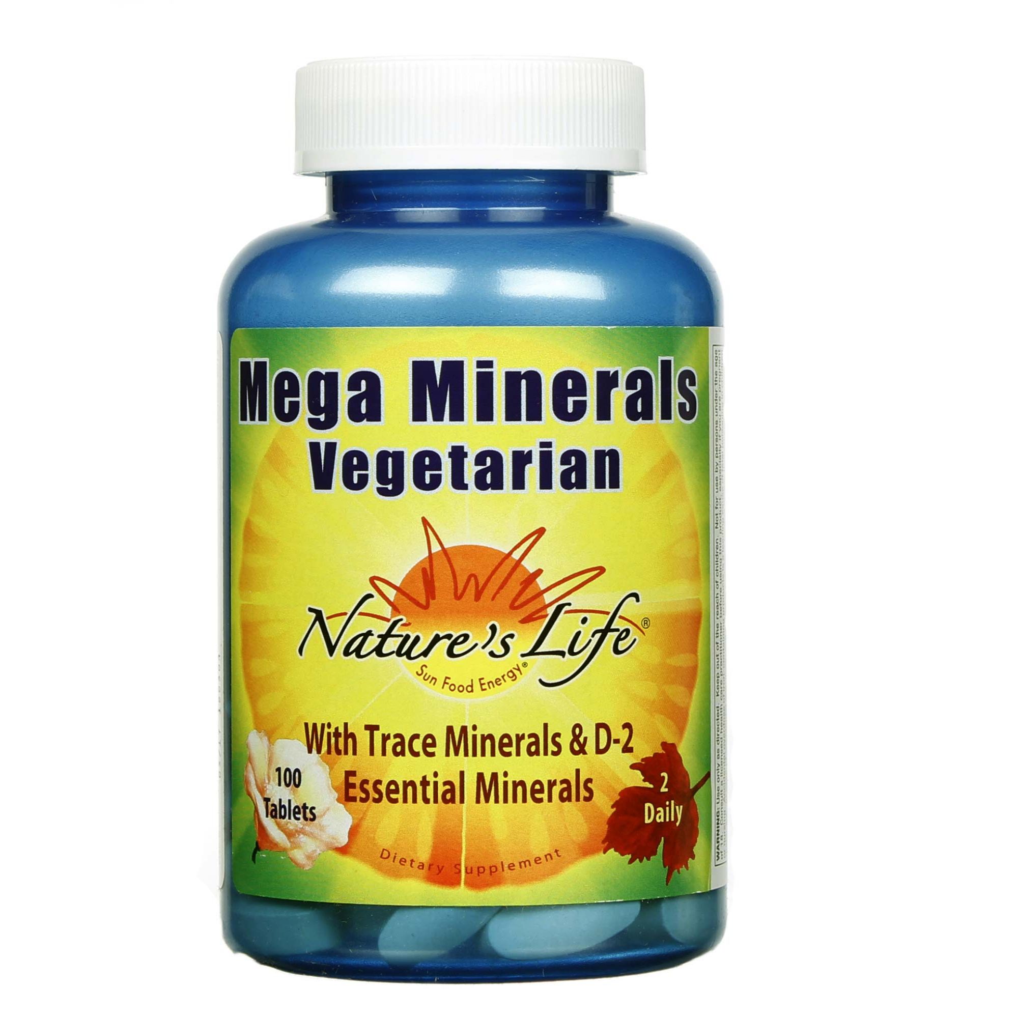 Nature's Life Mega Minerais Vegetariana 100 Tabletes