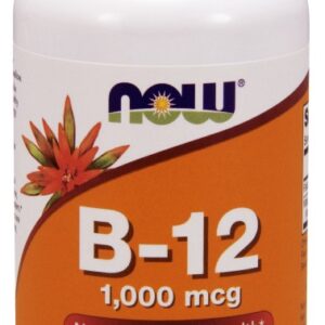NOW Foods Vitamin B-12 1000 mcg with Folic Acid - 250 Chewable Lozenges