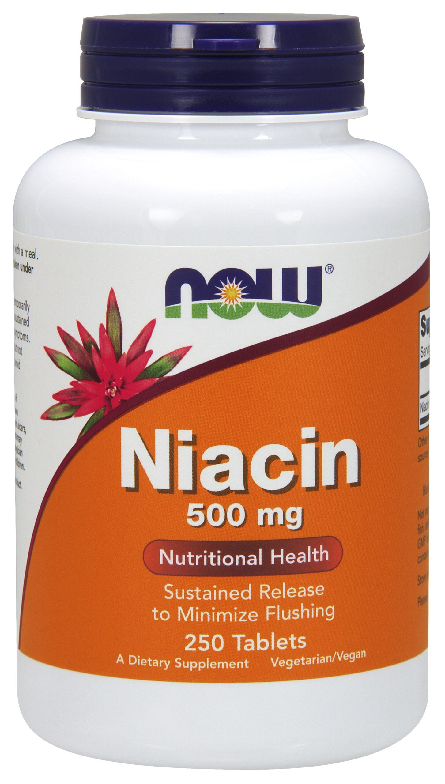 NOW Foods Niacin 500 mg - 250 Tablets