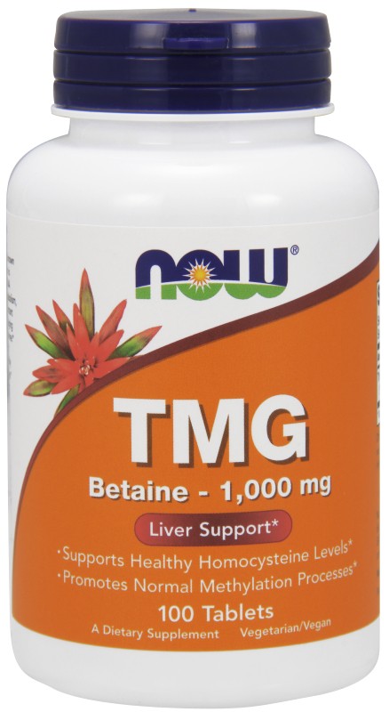 NOW Foods TMG Trimethylglycine 1,000 mg - 100 Tablets