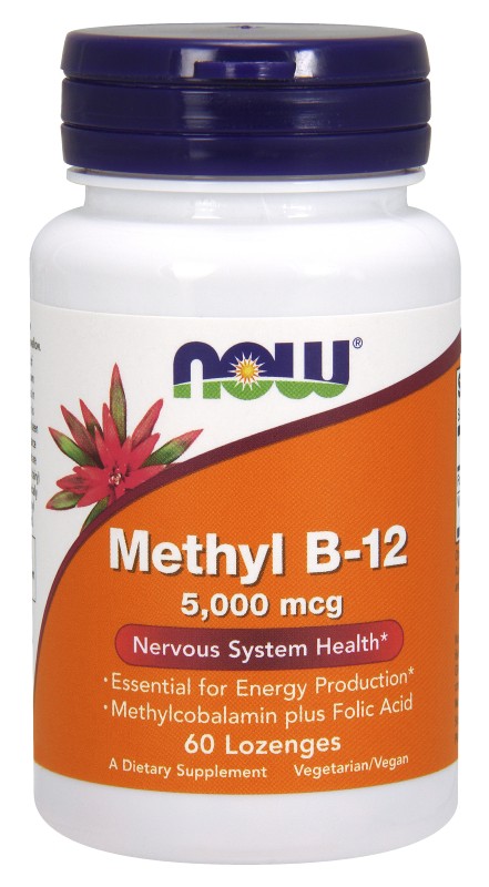 NOW Foods Methyl B-12 5,000 mcg - 60 Lozenges