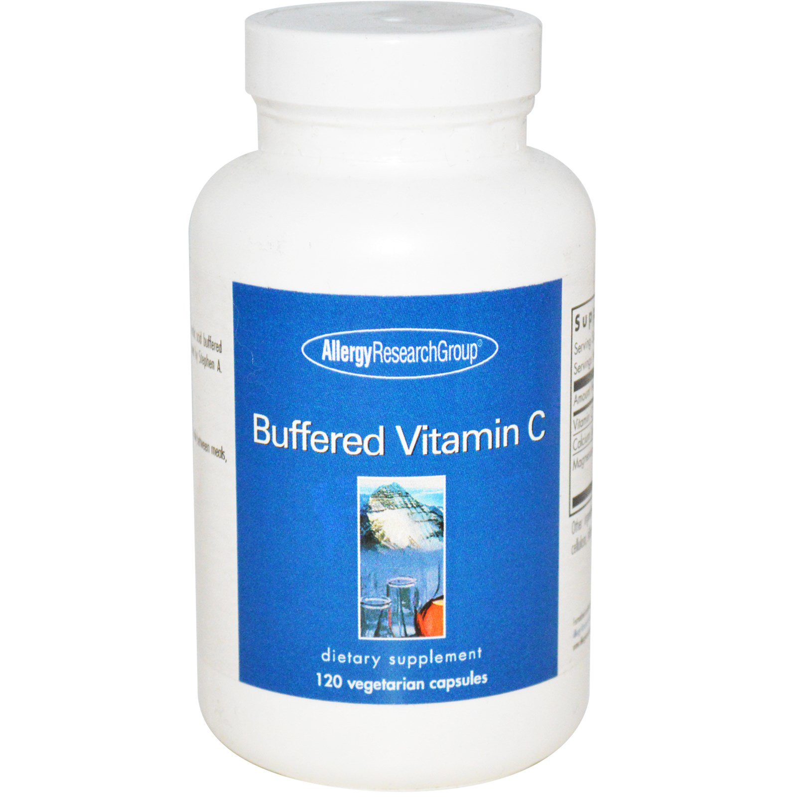 Allergy Research Group, Vitamina C Tamponada, 120 Cápsulas Vegetais