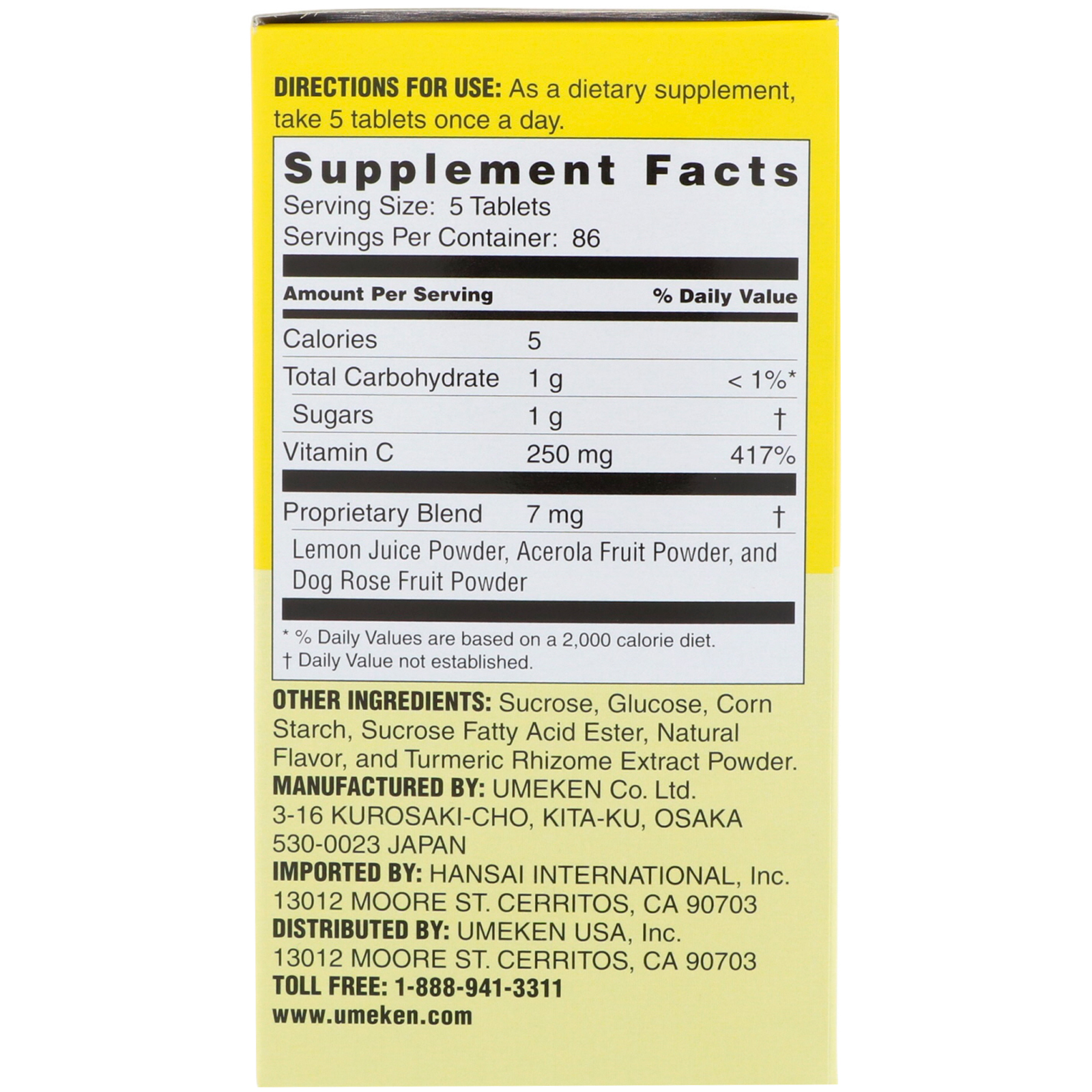 Umeken, C-Balance, 433 comprimidos - Imagem 2