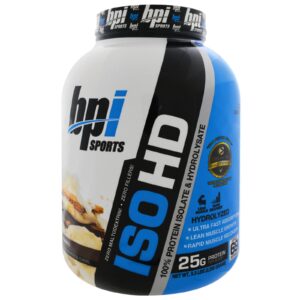 BPI Sports, ISO HD, 100% Isolado e Hidrolisado de Proteína de Soro, S'Mores, 5,3 lbs (2.398 g)