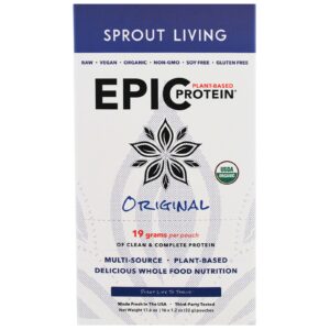 Sprout Living, Proteína Vegetal Épica, Original, 16 Envelopes, 1.2 oz (32 g) Cada